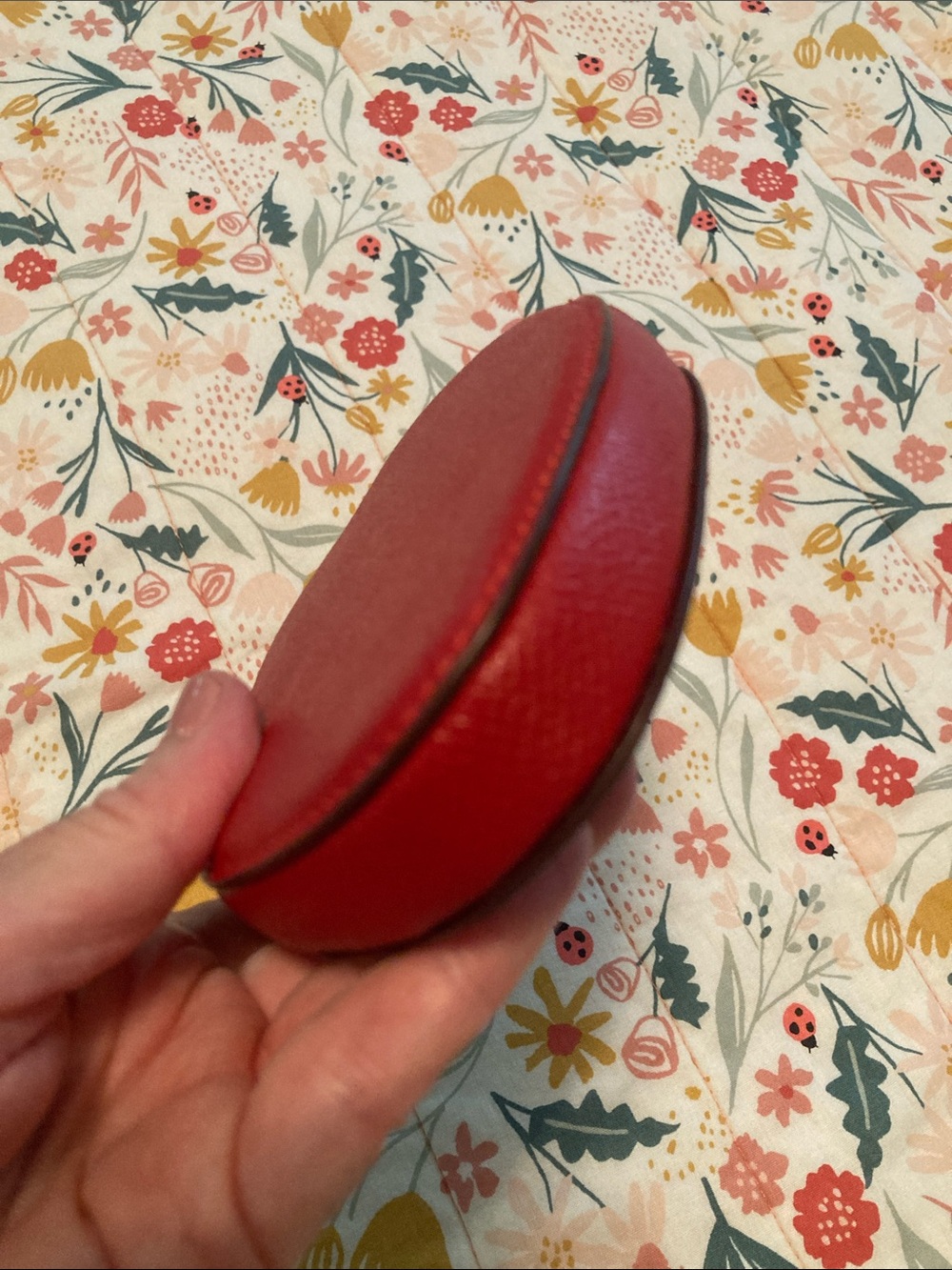 Coach Red Strawberry Coin Case with Green Top - Picture 8 of 8